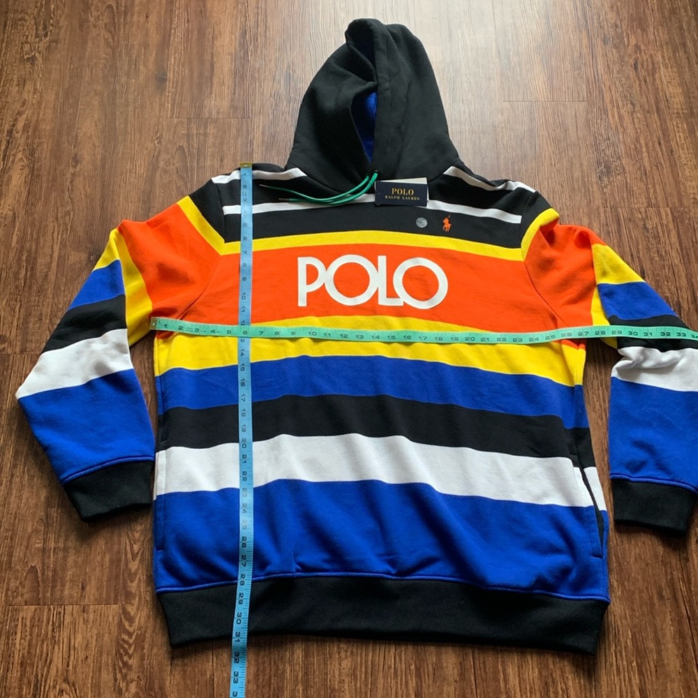 Polo Ralph Lauren Striped Polo Logo Hoodie Men’s XXL NWT - Picture 3 of 6
